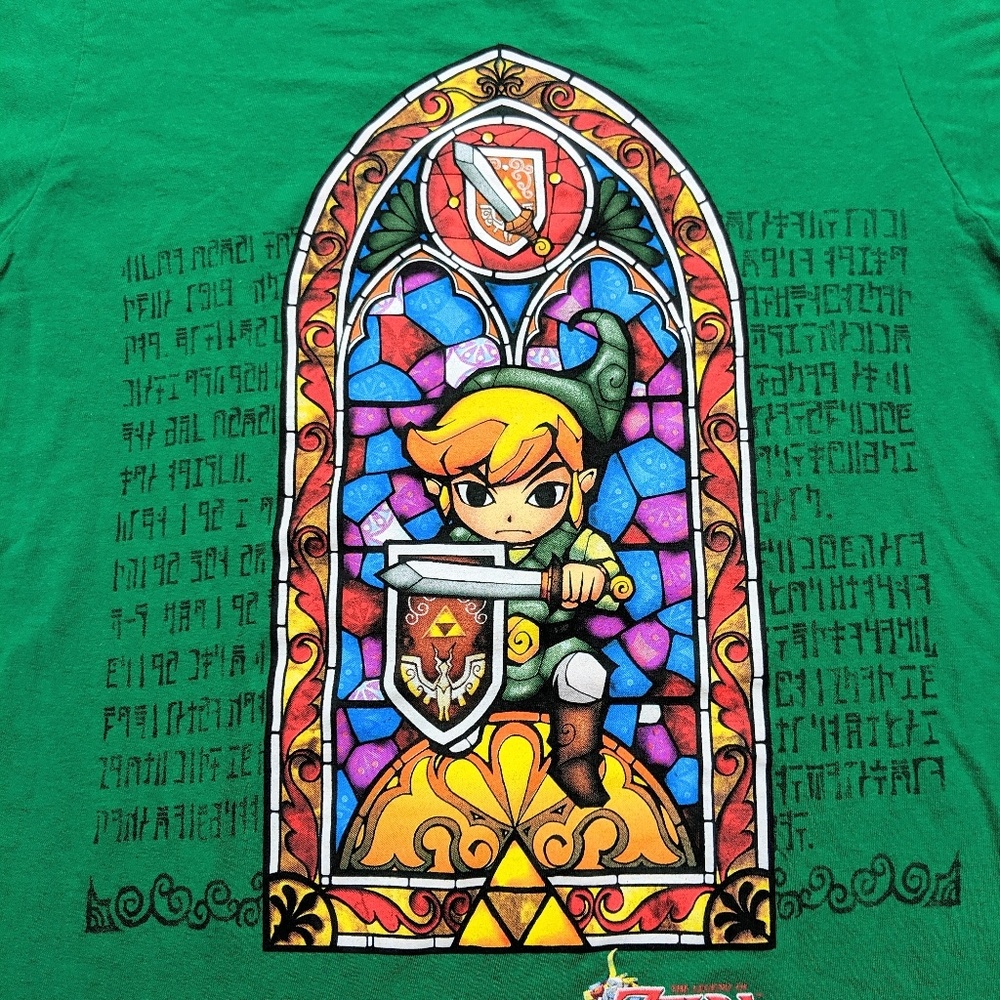 Legend of Zelda Stained Glass Green T Shirt
